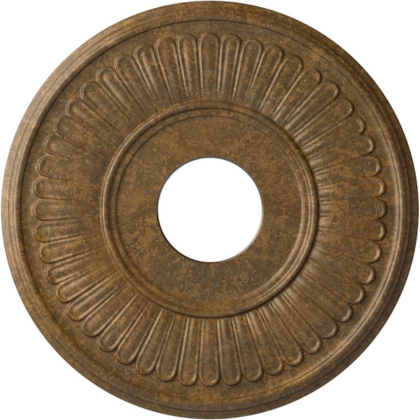 Ekena Millwork Berkshire Ceiling Medallion (Fits Canopies up to 7"), 15 3/4"OD x 3 7/8"ID x 3/4"P, Rubbed Bronze CM15BERZS - main
